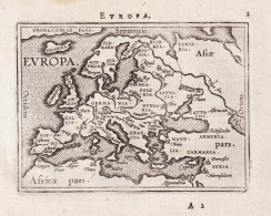 Europa - Europa Europe Continent Kontinent / Map Karte / Epitome Du Theatre Du Monde / Theatro Del Mondo / The - Stiche & Gravuren