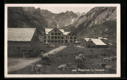 AK Megglisalp /Meglisalp, Gasthaus Meglisalp, Teilansicht Mit Lisengrat  - Other & Unclassified