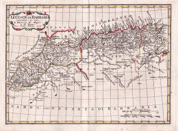 Le Coste Di Barbaria Comprendenti I Tre Stati Di Marocco, Di Algeri E Di Tunisi - Maroc Algeria Tunisie / Moro - Stiche & Gravuren