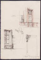 L'Hotel ... - Architektur Studien Architecture Studies / Zeichnung Drawing Dessin - Prints & Engravings