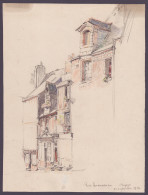 Rue Lionnaise Angers - Zeichnung Drawing Dessin - Prints & Engravings