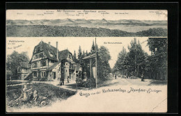 AK Esslingen / Neckar, Waldschenke Zu Den Drei Linden, Römerstrasse & Alb-Panorama Von D. Kurhausanlage Jägerhaus Ge  - Esslingen