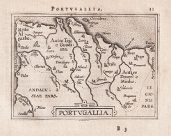 Portugallia - Portugal / Map Karte / Epitome Du Theatre Du Monde / Theatro Del Mondo / Theatrum Orbis Terrarum - Estampes & Gravures
