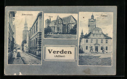 AK Verden /Aller, Rathaus, Dom Und Ritterstrasse  - Verden