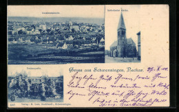 AK Schwenningen /Neckar, Neckarquelle, Katholische Kirche, Gesamtansicht  - Other & Unclassified