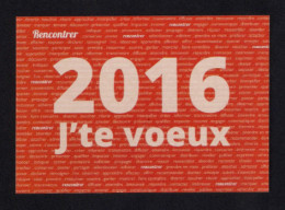 CPM.   Cart'com.    2016  J'te Voeux.   Postcard. - Nouvel An