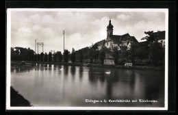 AK Ehingen A. D., Konviktkirche Mit Krockensee  - Autres & Non Classés