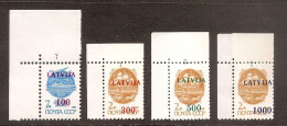 LATVIA 1991●Definitives Overprints●Freimarken Aufdrücke●Mi 313-16 MNH - Lettland