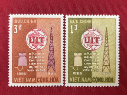 Stamps Vietnam South (100è U.I.T - 17/5/1965) -GOOD Stamps- 1 Set/2pcs - Viêt-Nam