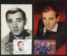 FRANCE + ARMENIA (2024) Carte S Maximum Card S - PARIS PHILEX - Charles AZNAVOUR 1924-2018 - 2020-…