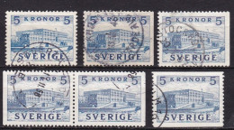 SE127 – SUEDE – SWEDEN – 1941– ROYAL PALACE STOCKHOLM II – Y&T 289-289f USED 9,75 € - Oblitérés