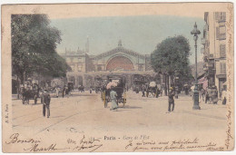 75 - PARIS - Gare De L'Est - 1904 - Belle Carte Précurseur, Colorisée / Animation - Stations, Underground