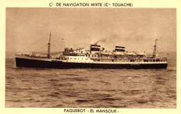 Paquebot "El Mansour" - Compagnie De Navigation Mixte Touache - Dampfer