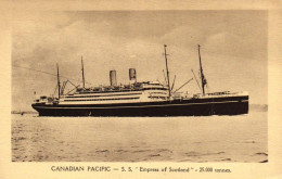 Paquebot S.S. "Empress Of Scotland" Canadian Pacific - Dampfer