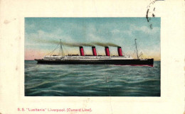 Paquebot S.S. "Lusitania" Liverpool (Cunard Line) - Dampfer