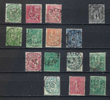 FRANCE Paris Imprimés PP Xx Ca.1876-1910: Lot De 15 TP Obl. (entre  PP 1 Et PP 20) - Zeitungsmarken (Streifbänder)