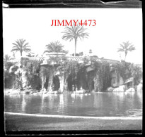 NICE - Jardin Public En 1898 - Plaque De Verre - Taille 44 X 45 Mlls - Glass Slides