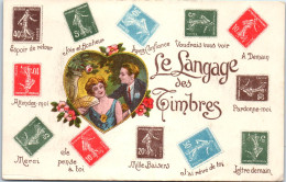 THEMES TIMBRES Carte Postale Ancienne /REF - V7639 - Timbres (représentations)