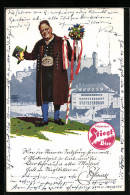 Künstler-AK Siegmund Von Suchodolski: Salzburg, Stieglkeller, Herr Im Festputz, Reklame Stiegl-Bier, Brauerei-Werbung  - Other & Unclassified