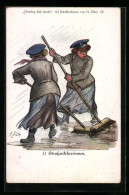 Künstler-AK Heinrich Zille: Lustigen Blätter, Strassenkehrerinnen  - War 1914-18