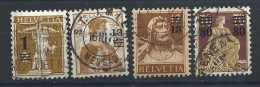Suisse N°145/48 Obl (FU) 1914 - Timbre De 1907-14 Surchargé - Oblitérés