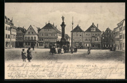 AK Neustadt A. S., Am Marktplatz  - Autres & Non Classés