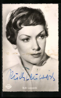 AK Schauspielerin Ruth Leuwerik In Die Goldene Brücke, Mit Original Autograph  - Actors