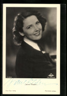 AK Schauspielerin Jane Tilden Im Portrait Mit Freundlichem Lächeln, Mit Original Autograph  - Acteurs