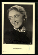 AK Schauspielerin Käthe Dorsch, Mit Original Autograph  - Actors