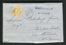 Belle Lettre De St Gaudens Pour Pointis Inard ( 1872 ) Avec Un N° 59 - 1849-1876: Classic Period
