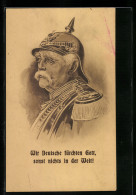 AK Bismarck, Portrait Mit Pickelhelm  - Historische Persönlichkeiten