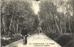 PARIS PLAGE  Le Touquet L' Avenue Du Chateau Cyclistes Attelage RV - Le Touquet