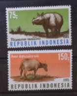 Indonesien 1985 Wildtiere Mi 1187/89** - Indonesia