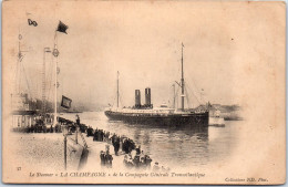 BATEAU PAQUEBOT LA CHAMPAGNE Carte Postale Ancienne /REF -VP9445 - Dampfer