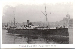 BATEAU PAQUEBOT LE VILLE D'ALGER Carte Postale Ancienne /REF -VP9330 - Dampfer