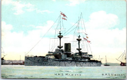 BATEAUX DE GUERRE HMS MAJESTIC Carte Postale Ancienne /REF -VP9247 - Guerre
