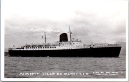 BATEAU PAQUEBOT VILLE DE MARSEILLE Carte Postale Ancienne /REF -VP9137 - Steamers