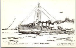 BATEAUX DE GUERRE CONTRE TORPILLEURS Carte Postale Ancienne /REF -VP8984 - Guerre