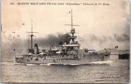 BATEAUX DE GUERRE LE REPUBLIQUE Carte Postale Ancienne /REF -VP9560 - Warships