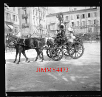 Carnaval - Nice - Char De Fête Des Fleurs En 1898, Bien Animé - Plaque De Verre - Taille 43 X 45 Mlls - Glass Slides