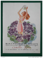 PUBLICITE PAPIER ORIGINALE - 1950 - MANUFACTURE DE CORSETS CAMILLE BOIS A LYON - Advertising