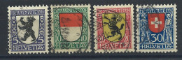 Suisse N°214/17 Obl (FU) 1924 - Armoiries - Oblitérés