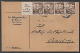 III REICH  - SALCHING / 1939 ZD - W135 AUF BRIEF (ref 7280) - Se-Tenant