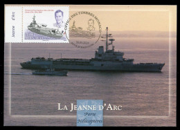 MONACO (2024) Carte Maximum Card - Formation Prince Albert - Porte Hélicoptères Le Jeanne D'Arc, Helicopter Carrier - Cartes-Maximum (CM)