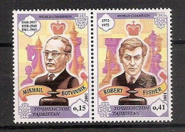 Tajikistan 2001●Chess Pair●●Schach Vom Mitte Des Bogens/Mi 177-78Zdr - Chess