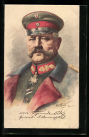 Künstler-AK Paul Von Hindenburg In Uniform  - Historische Figuren