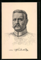 Künstler-AK Portrait Generaloberst Paul Von Hindenburg  - Personnages Historiques