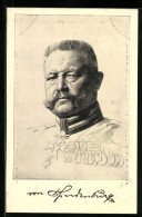 AK Paul Von Hindenburg In Uniform Mit Pour-le-Mérite  - Historische Persönlichkeiten