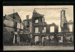 AK Ortelsburg, Gebäude Nach Der Zerstörung Durch Die Russen  - Ostpreussen