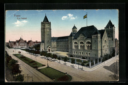 AK Posen / Poznan, Partie Am Kgl. Schloss, Strassenbahn  - Tram